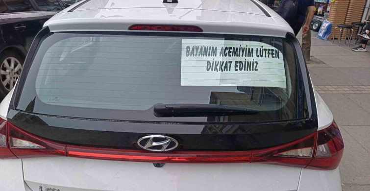 Acemi Sürücüden Dikkat Çeken Uyarı