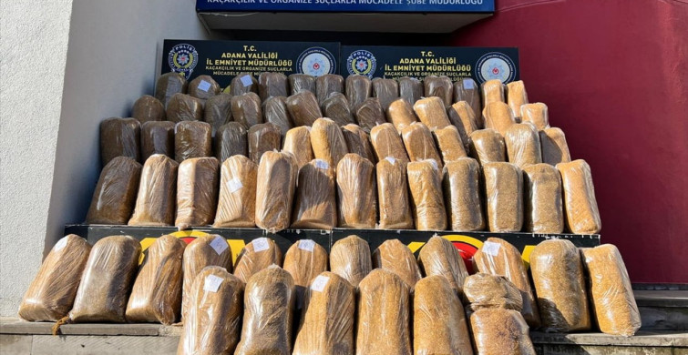 Adana'da 1 Ton 650 Kilogram Kaçak Tütün Ele Geçirildi