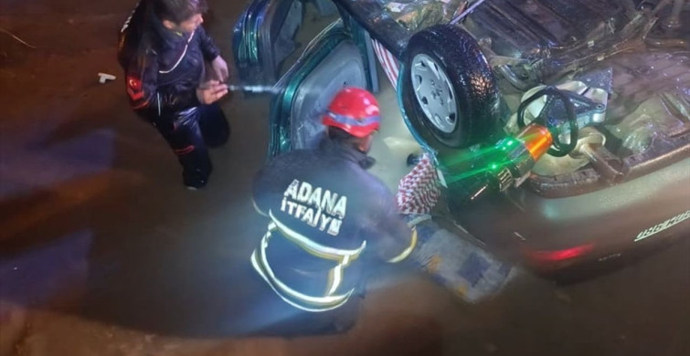 Adana'da Dereye Düşen Otomobilin Sürücüsü Yaralandı