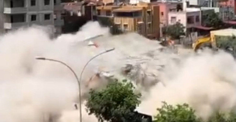 Adana'da Kontrolsüz Bina Yıkımı: Panik Anları Kameralara Yansıdı