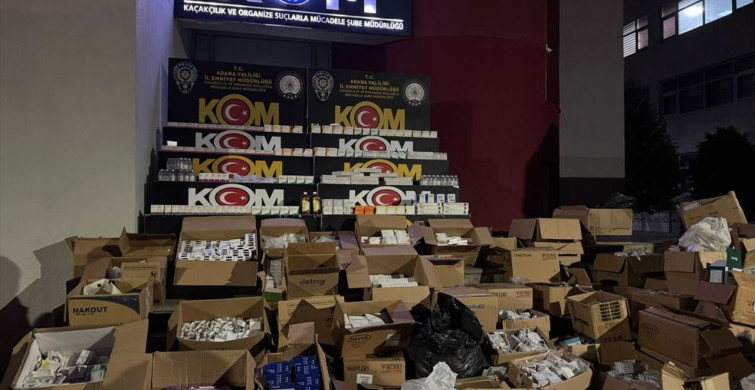 Adana'da Ruhsatsız Depoya Operasyon: 1 Milyon İlaç Ele Geçirildi