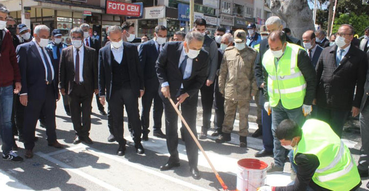 Adıyaman Belediyesi Yayalar İçin Kırmızı Çizgiyi Çekti