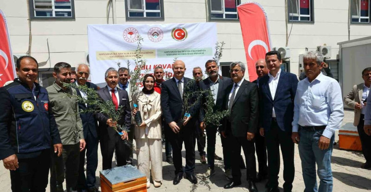 Adıyaman'da Çiftçilere Zeytin Fidanı ve Arılı Kovan Desteği Verildi