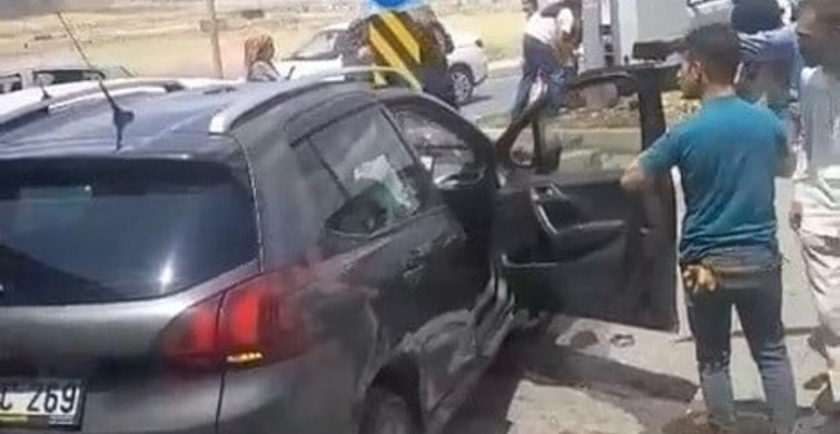 Adıyaman'da iki otomobilin çarpışması sonucu bir kişi yaralandı