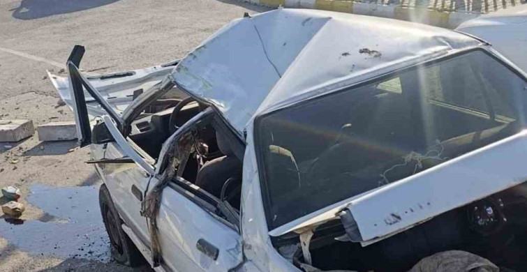 Adıyaman'da Kontrolden Çıkan Araç Takla Attı