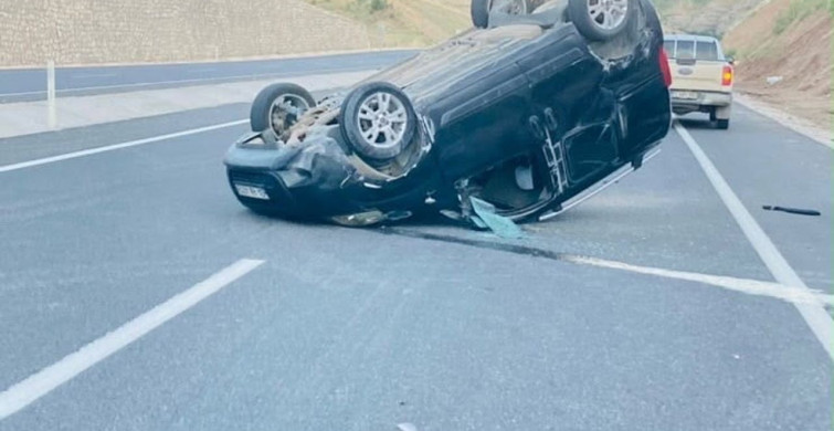 Adıyaman'da otomobil takla attı: 2 yaralı