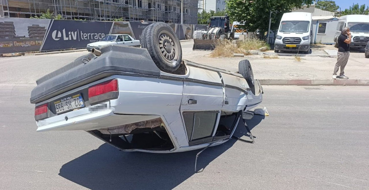 Adıyaman'da takla atan otomobilin sürücüsü yaralandı