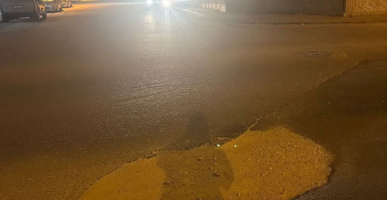 Adıyaman'daki yol çukuru kazalara neden oluyor