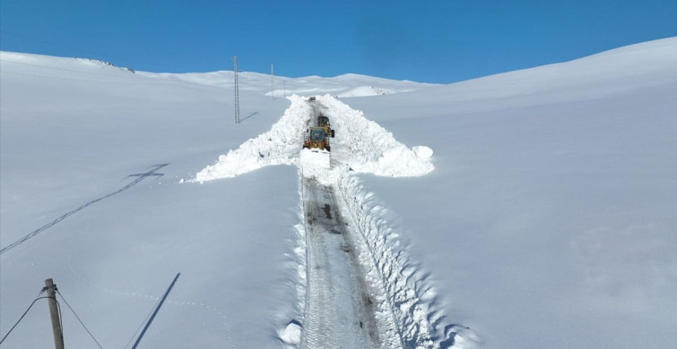 Ağrı'da Kar Yağışı 41 Köy Yolunu Kapattı