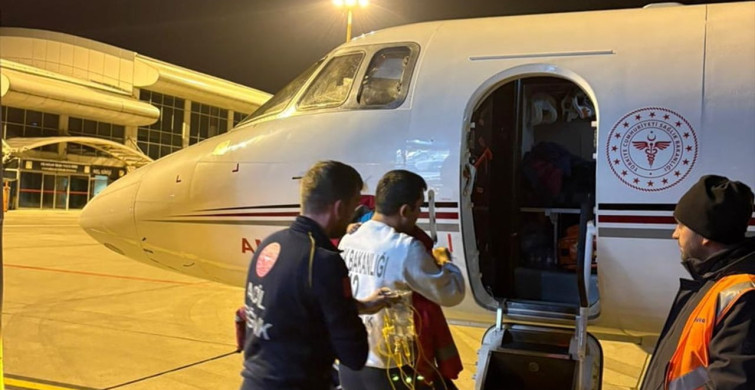 Ağrı'da Karaciğer Yetmezliği Olan Bebek Ankara'ya Uçakla Nakledildi