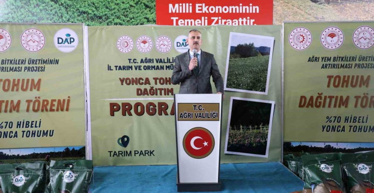 Ağrı'da Sertifikalı Yonca Tohumu Dağıtımı Gerçekleşti
