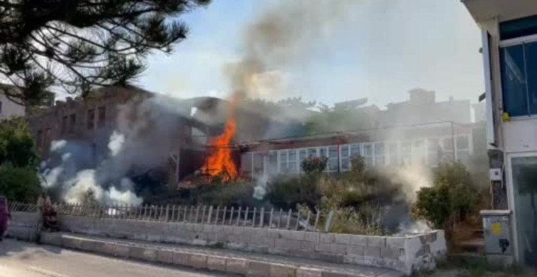 Ahlat'ta kontrol altına alınan yangın maddi hasara yol açtı