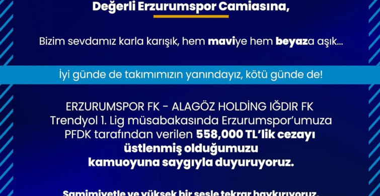 AK Parti İl Başkanı Küçükoğlu'ndan Erzurumspor'a Destek