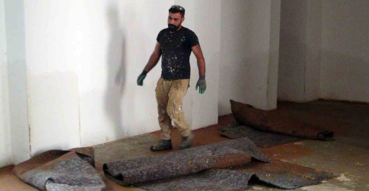 Akçaova TOKİ Camisi'nde İyileştirme Çalışmaları Sürüyor