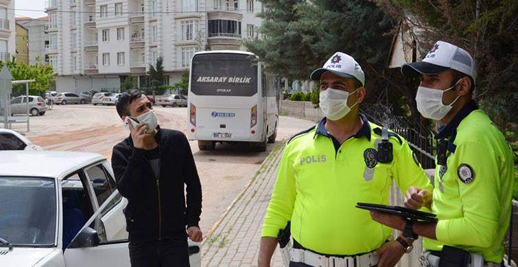 Aksaray’da Denetimden Kaçan Ehliyetsiz Sürücü Yakalanınca ‘Helal Olsun’ Dedi