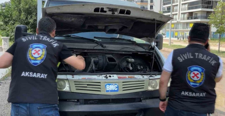 Aksaray'da sahte plaka takan araç sahibi yakalandı