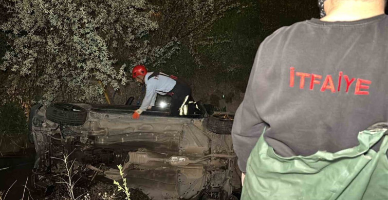 Aksaray'da Sulama Kanalına Düşen Otomobil Panik Yarattı