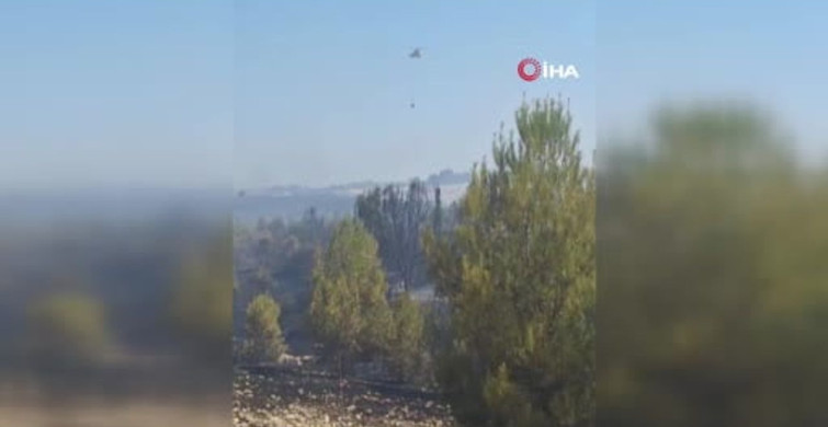 Aksu'da orman yangınına havadan ve karadan müdahale