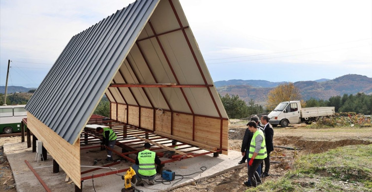 Alaçam Belediyesi Bungalov Projesi ile Personel Maaşlarını Karşılıyor