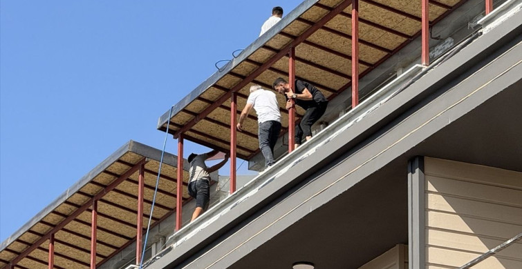 Alanya'da İnşaat Halindeki Binada Yangın Çıktı