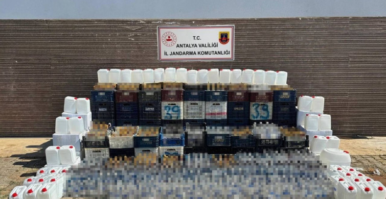 Alanya’da jandarmadan kaçak alkol operasyonu: Bin litre kaçak alkol ele geçirildi