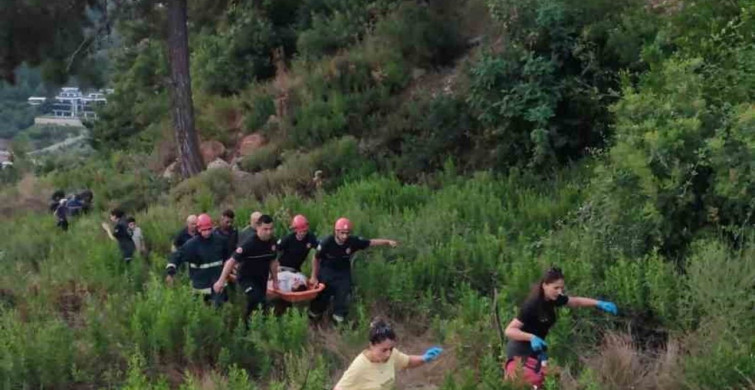 Alanya’da uçuruma yuvarlanan ATV sürücüsü itfaiye ekipleri tarafından kurtarıldı