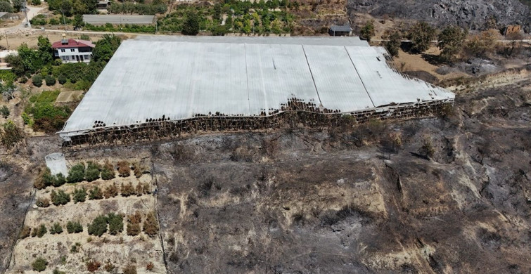 Alanya'daki Orman Yangını Havadan Görüntülendi