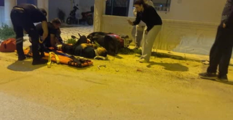 Alkollü Motosiklet Sürücüsü Kaza Geçirdi