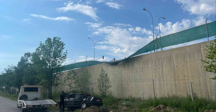Alkollü Sürücünün Aracı Askeri Birlikte Uçtu