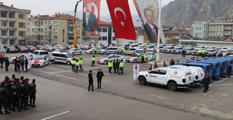 Amasya'da 71 Yeni Araç Güvenlik Güçlerine Tahsis Edildi