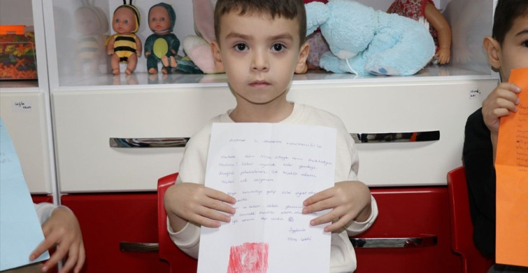 Amasya'da Anaokulu Öğrencilerinden Askerlere ve Polislere Anlamlı Mektuplar