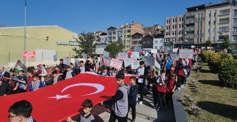 Amasya'da Gazze İçin Destek Yürüyüşü Düzenlendi