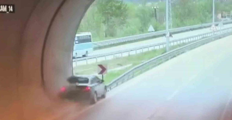 Amasya'da Tünel Çıkışında Otomobil Kazası