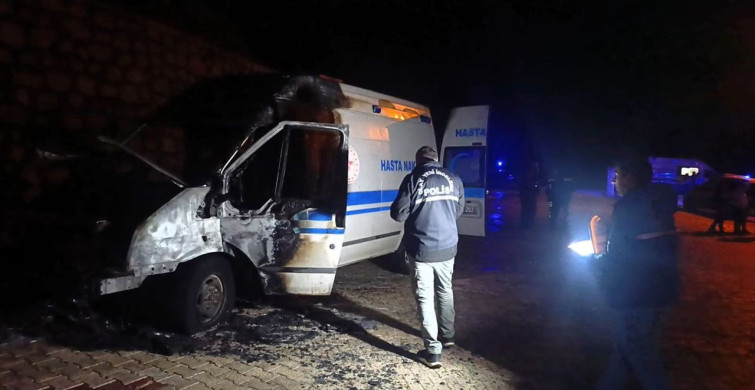 Amasya'da Yangın Çıkan Hasta Nakil Aracındaki Kişiler Kurtarıldı