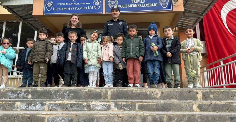 Anaokulu Öğrencilerinden Emniyet Müdürlüğüne Ziyaret