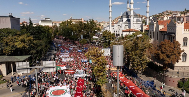 Ankara'da Gazze Kararlılık Yürüyüşü Düzenlendi