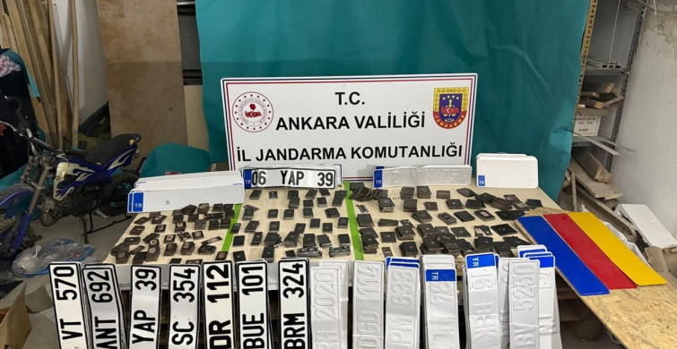 Ankara'da Sahte Plaka Operasyonu: 900 Plaka Ele Geçirildi