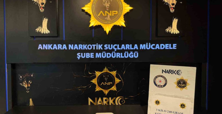 Ankara'da Uyuşturucu Operasyonu: 3 Kilo 240 Gram Kokain Ele Geçirildi