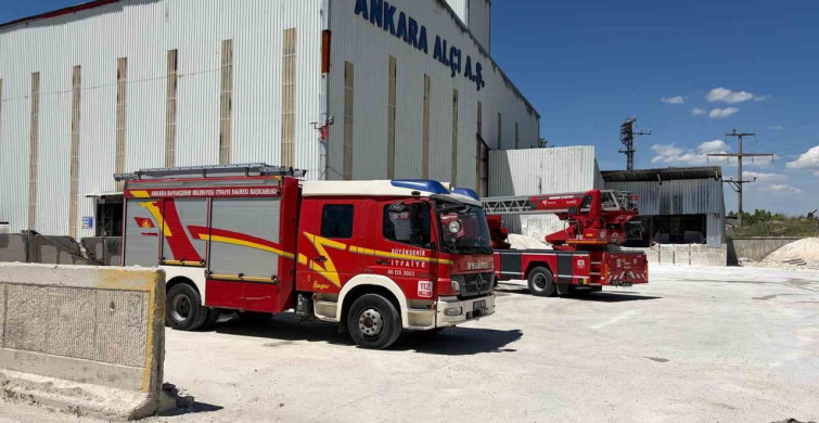 Ankara'daki alçı fabrikasında yangın kontrol altına alındı