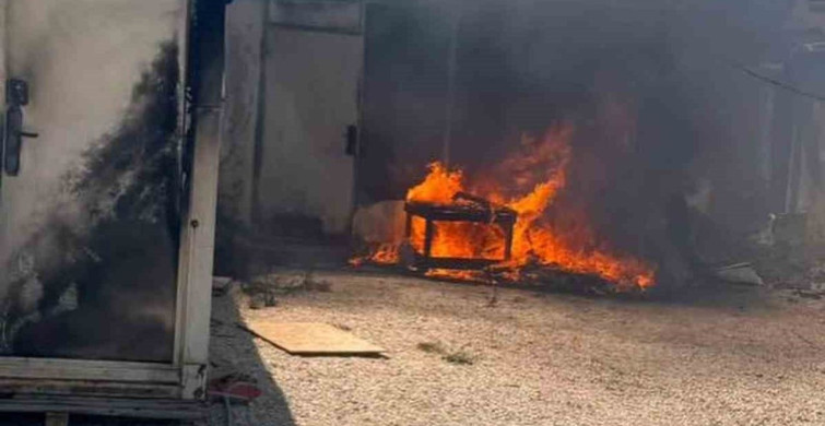 Antakya'da çıkan konteyner yangını mahallenin büyük korku yaşamasına neden oldu