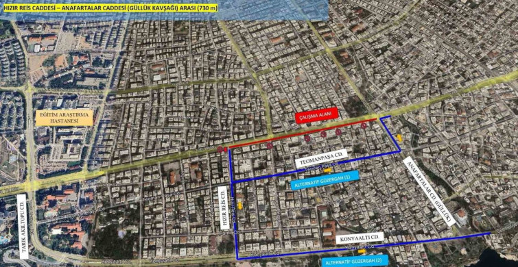 Antalya'da 100. Yıl Bulvarı'nda Asfalt Yenileme Çalışmaları