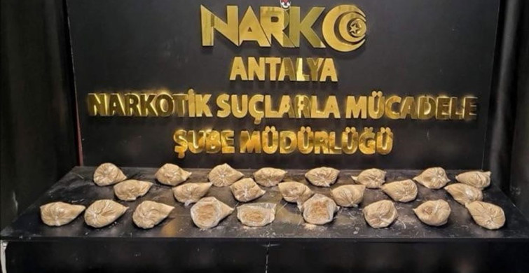Antalya'da 16,6 kilogram eroin ele geçirildi