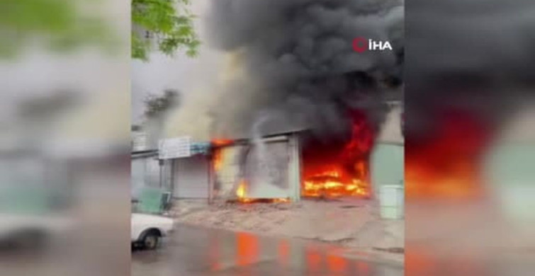 Antalya'da Oto Boyama Atölyesinde Yangın