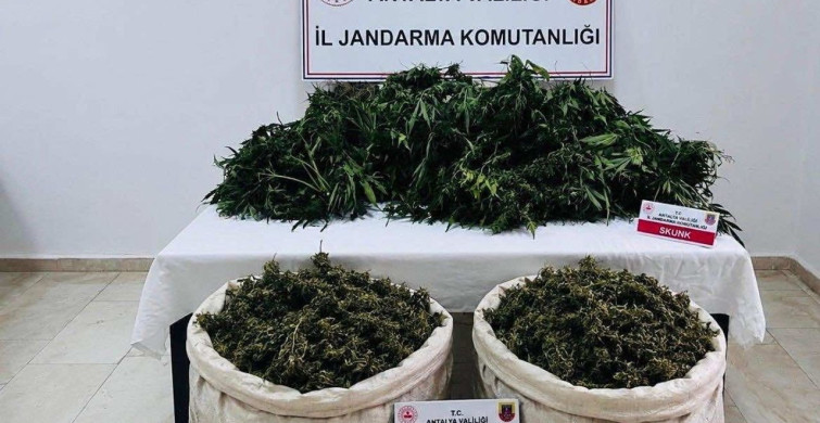 Antalya'da uyuşturucu operasyonunda 11 kilo 100 gram kubar esrar ele geçirildi