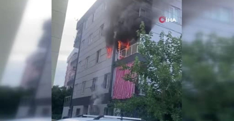Antalya'da yangında mahsur kalanlar itfaiye tarafından kurtarıldı
