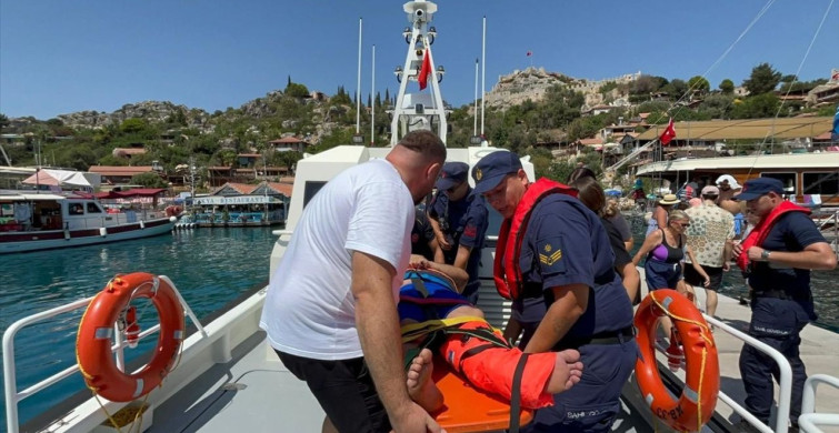 Antalya'nın Kaleköy'ünde Yaralıya Tıbbi Tahliye