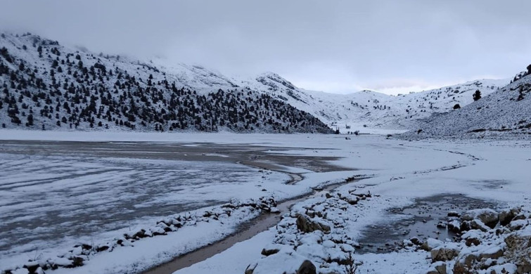 Antalya'nın Yüksek Kesimleri Karla Kaplandı