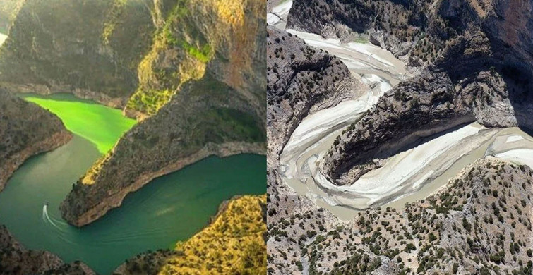 Arapapıştı Kanyonu'nda Korkutan Görüntüler! Tüm Sular Çekildi