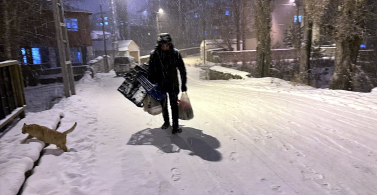 Ardahan ve Kars'ta Kar Yağışı Hayatı Olumsuz Etkiledi