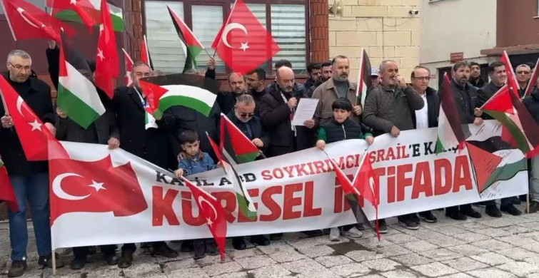 Ardahan'da İsrail'in İdam Yasası Protesto Edildi